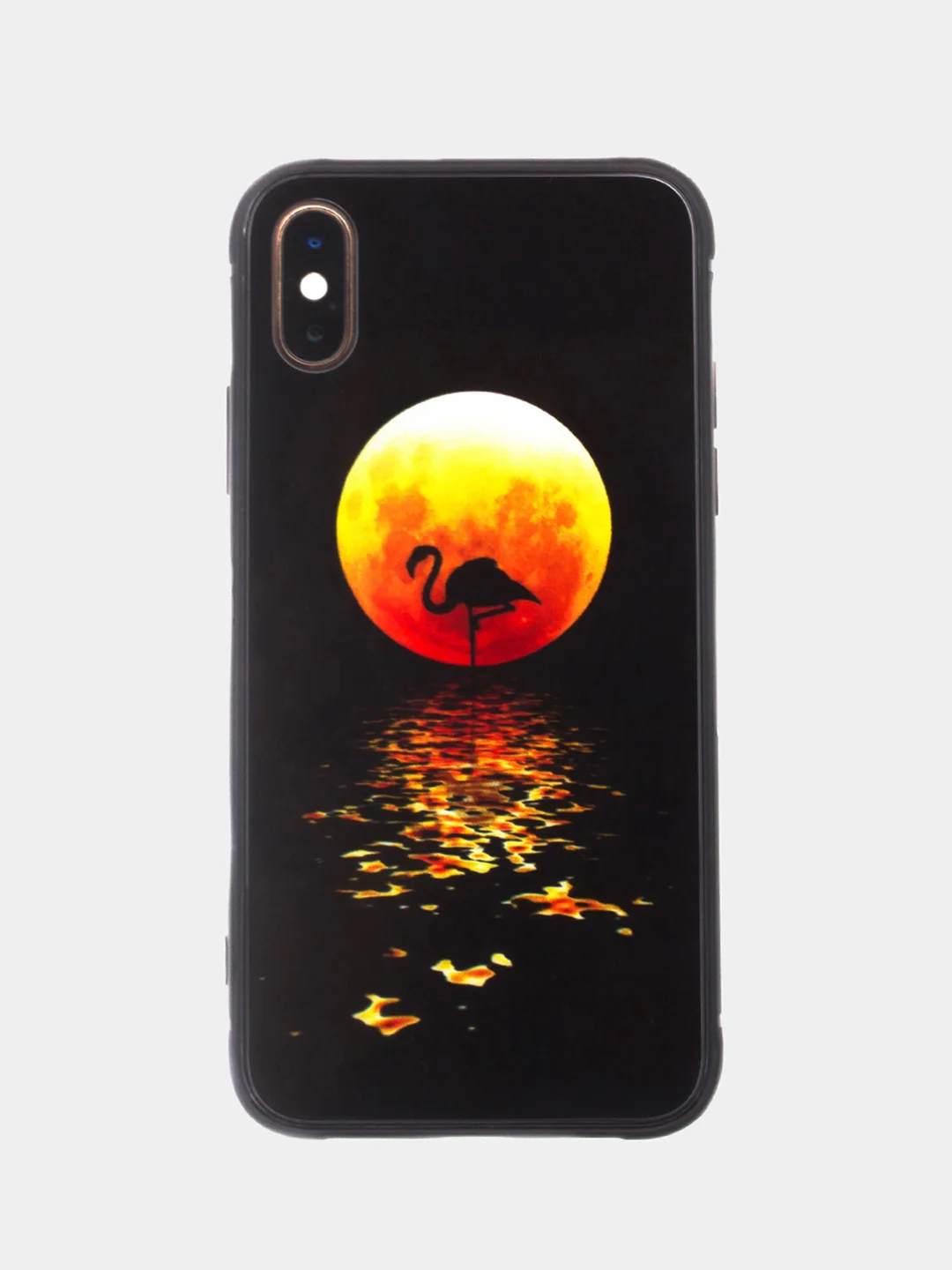 Серебряный светящийся чехол со стеклянным покрытием для Iphone