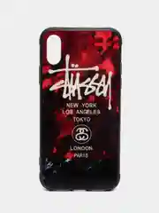Красный светящийся чехол со стеклянным покрытием для Iphone