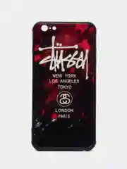 Красный светящийся чехол со стеклянным покрытием для Iphone