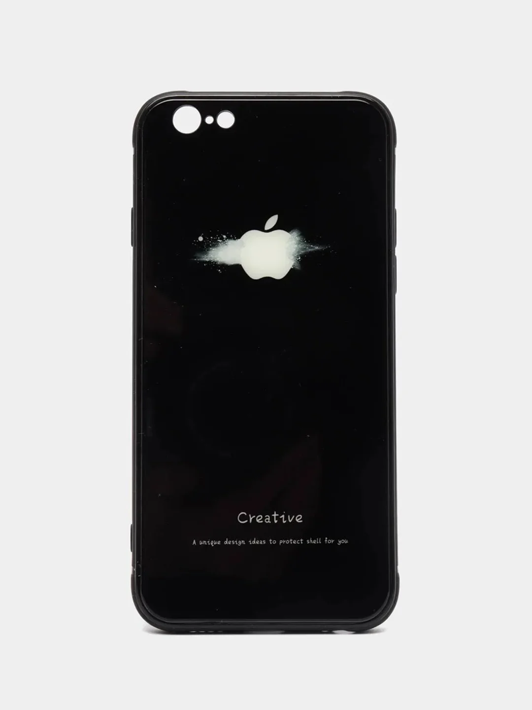 Фиолетовый светящийся чехол со стеклянным покрытием для Iphone
