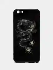 Синий светящийся чехол со стеклянным покрытием для Iphone