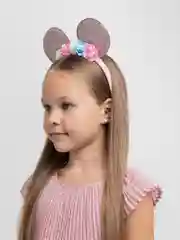 Алый карнавальный ободок "Мышка"