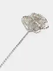 Серебряный стразовая цепочка, стразовая лента