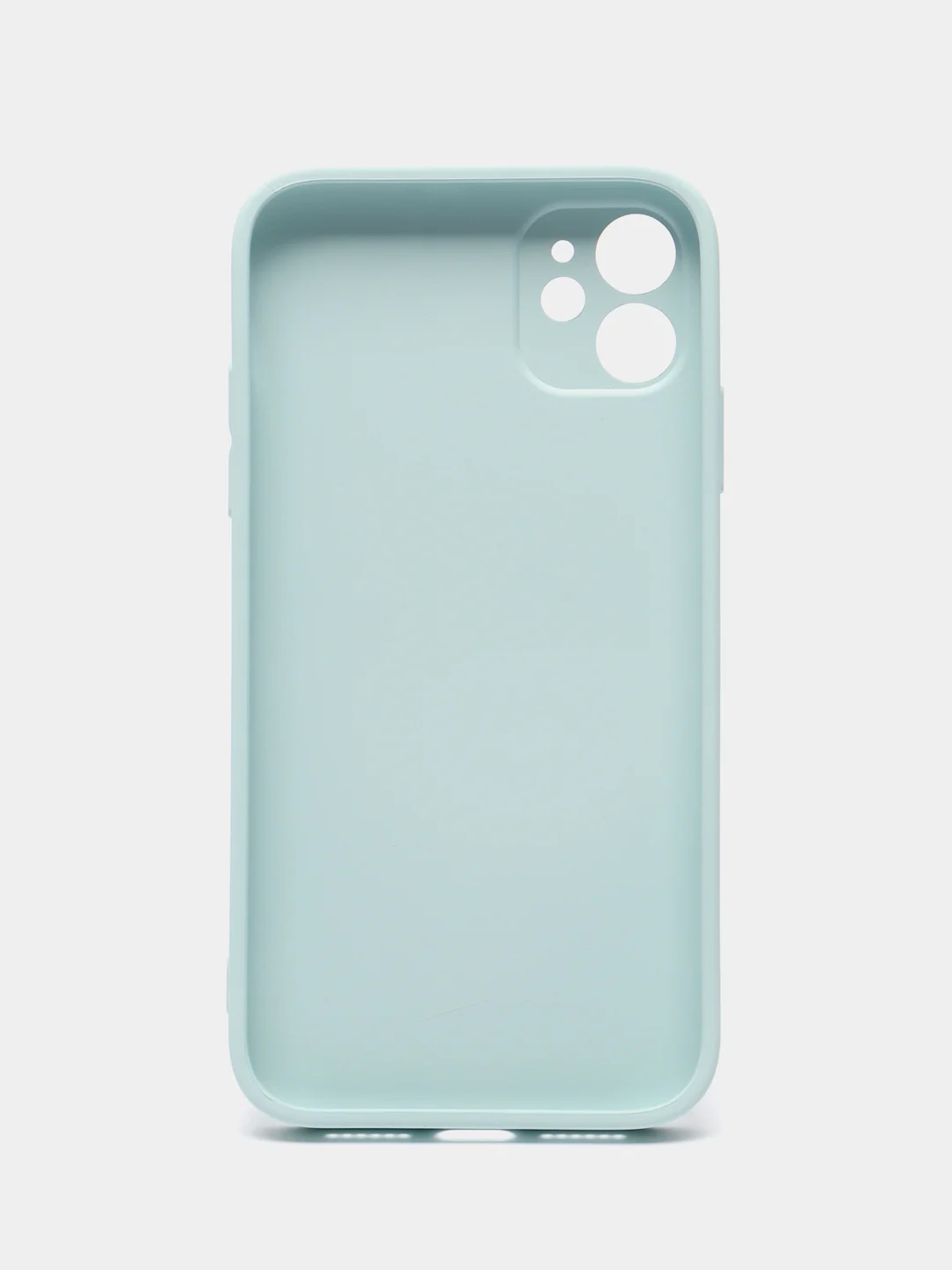 Бирюзовый чехол для iPhone 11, силиконовый, со стеклянной панелью