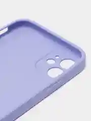 Лавандовый чехол для iPhone 11, силиконовый, со стеклянной панелью