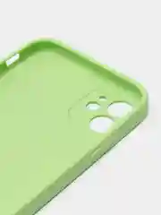 Салатовый чехол для iPhone 11, силиконовый, со стеклянной панелью