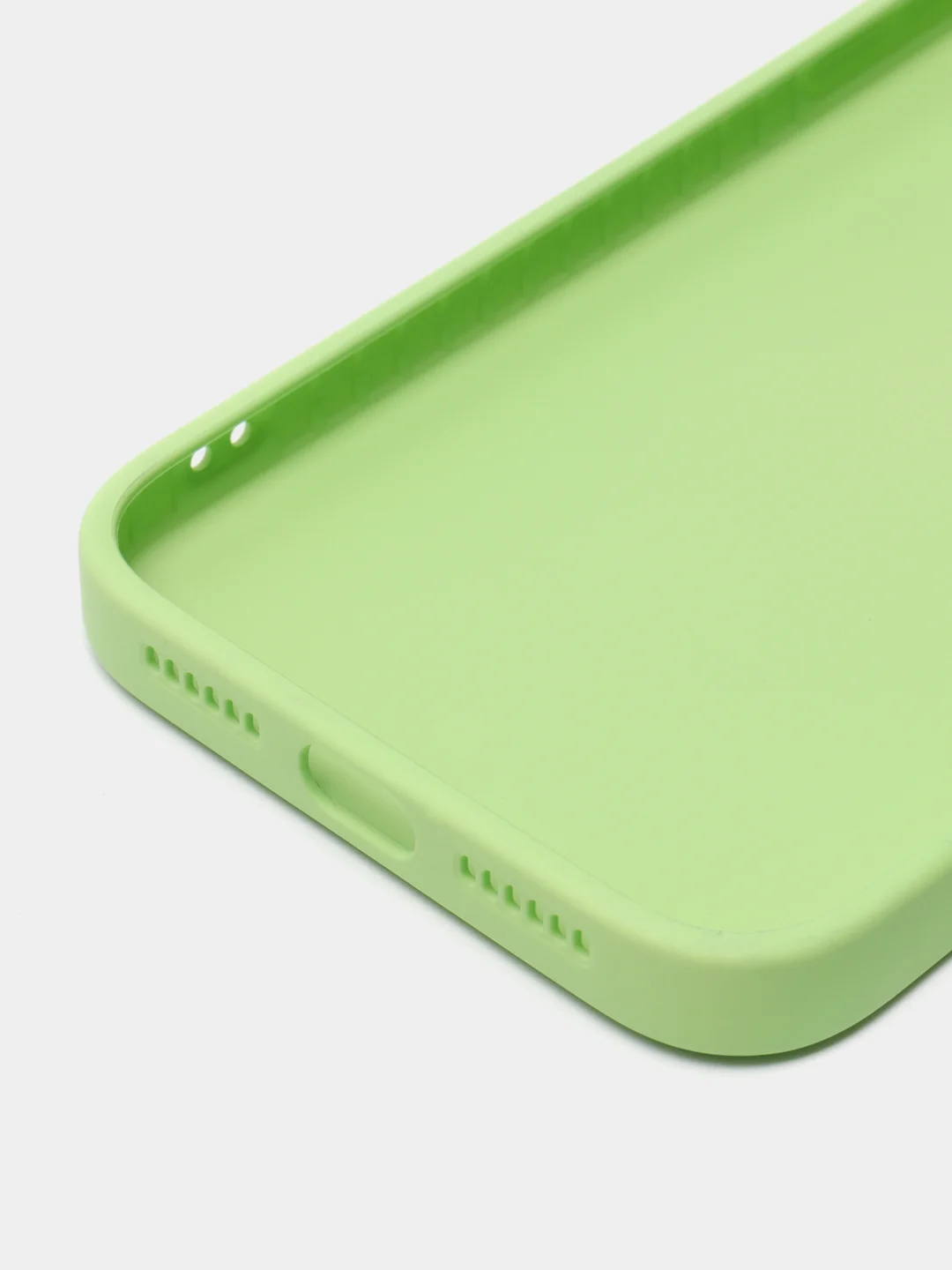 Салатовый чехол для iPhone 11, силиконовый, со стеклянной панелью