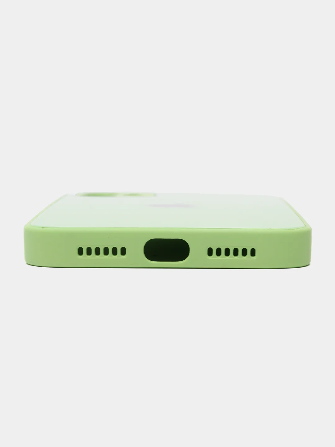 Салатовый чехол для iPhone 11, силиконовый, со стеклянной панелью