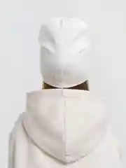 Молочный шапка детская, двухслойная, однотонная
