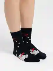 Черный новогодние носки, с "Мишками"