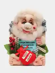 Бежевый меланж домовенок Кузя, на стену