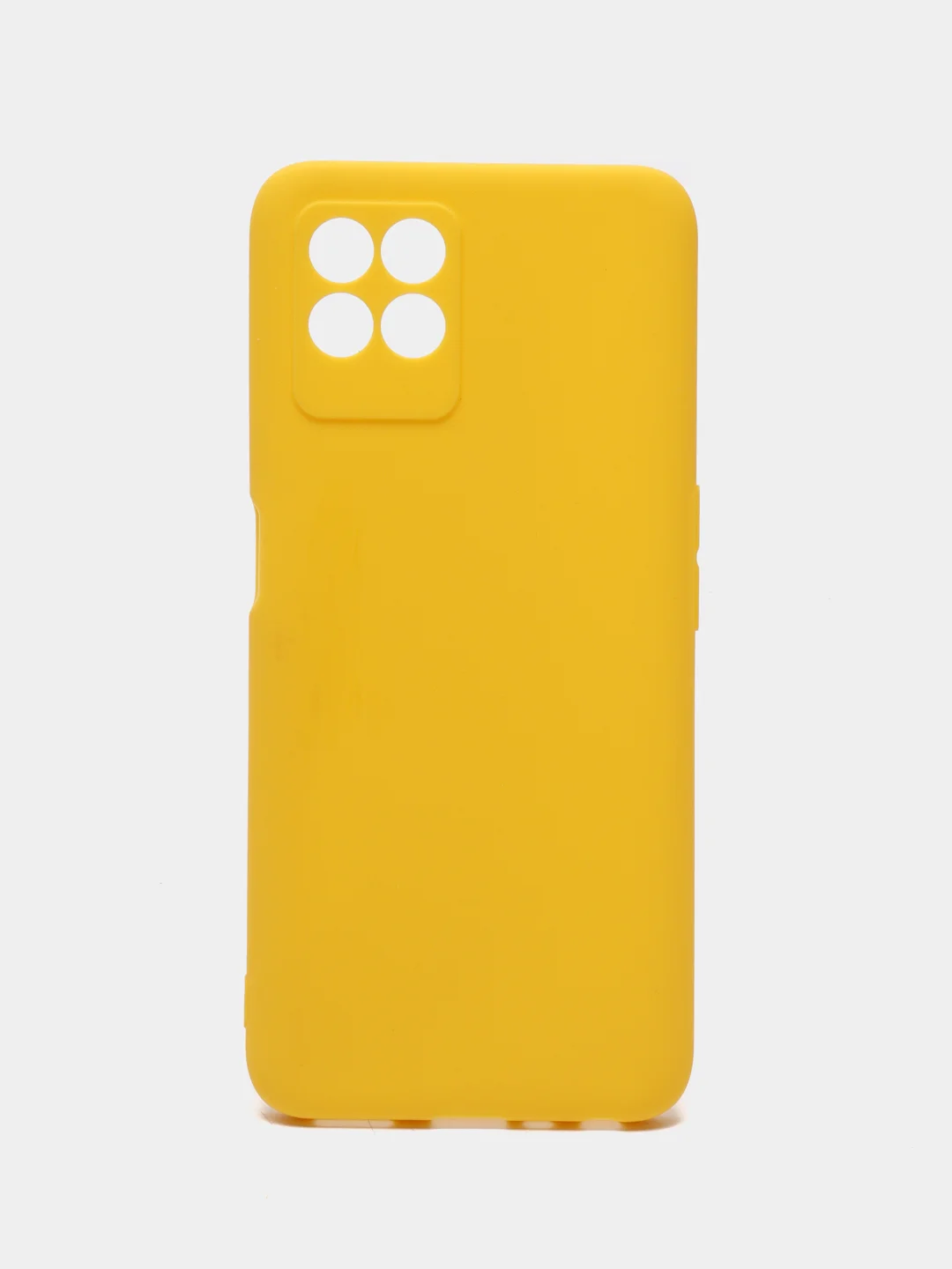 Желтый чехол на Realme 8i силиконовый, матовый