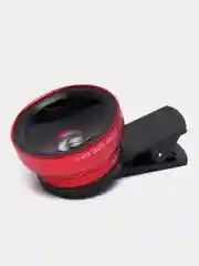 Красный объектив для телефона, с зажимом, широкоугольный