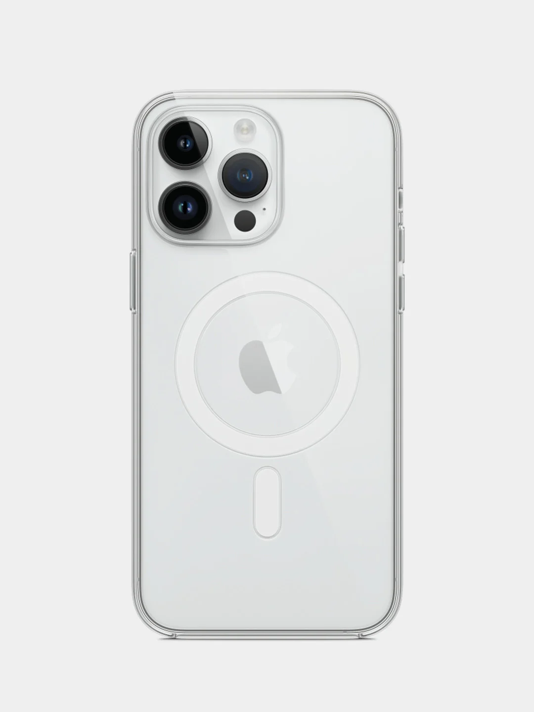 Чехол для iPhone 14 / 14 Plus / 14 Pro / 14 Pro Max, с MagSafe, силиконовый, прозрачный