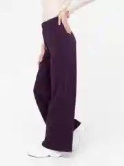 Фиолетовый брюки палаццо женские Helentex, клёш на высокой посадке, оверсайз, эластичный пояс