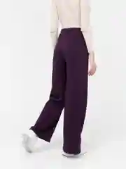 Фиолетовый брюки палаццо женские Helentex, клёш на высокой посадке, оверсайз, эластичный пояс