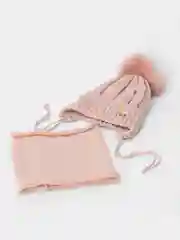 Розовый детская шапка, зима