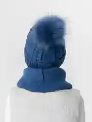 Индиго детская шапка, зима
