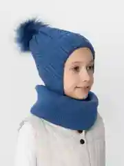 Индиго детская шапка, зима