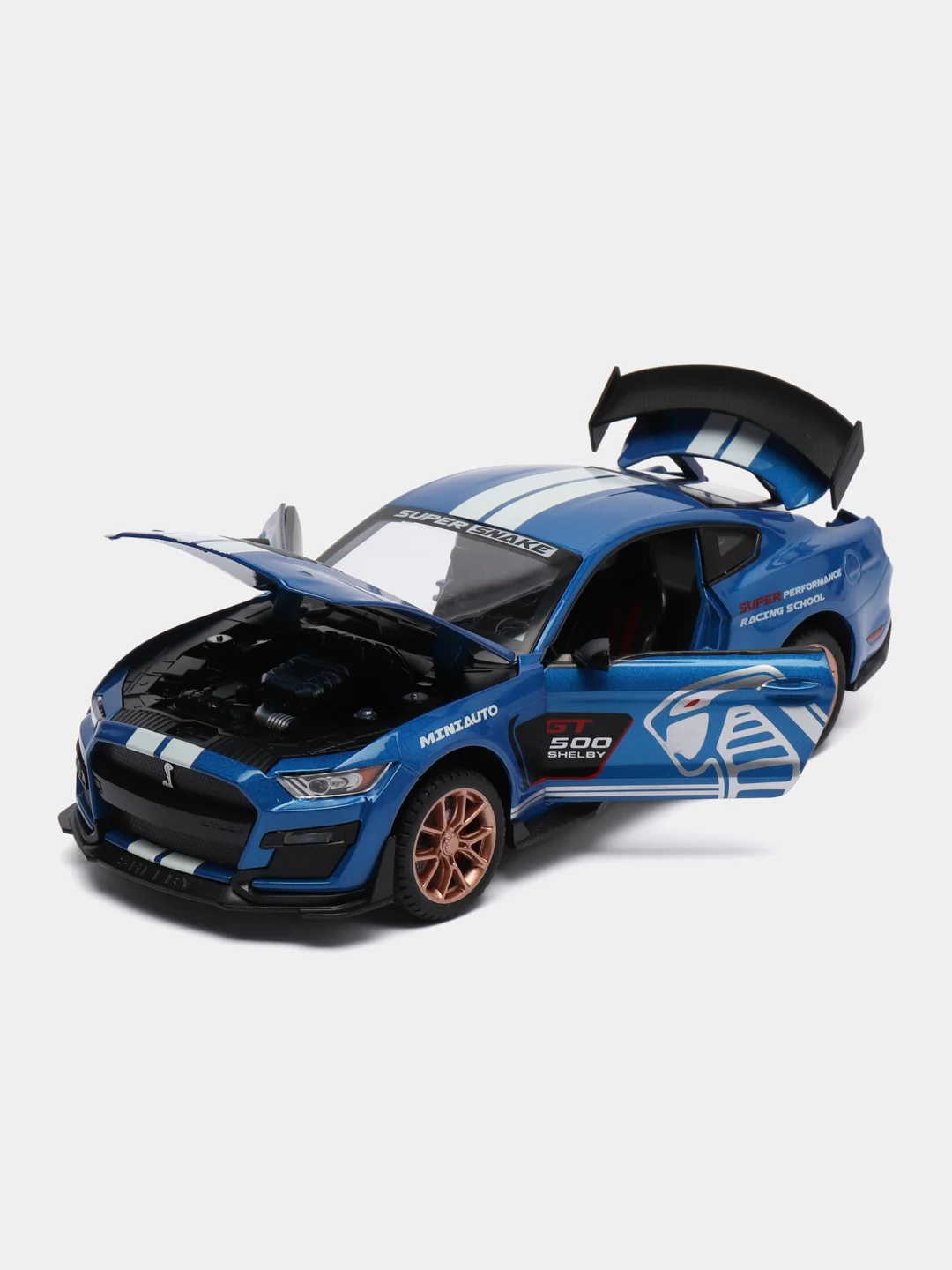 Синий металлическая машинка Ford Mustang Shelby GT500 2406B, 1:24