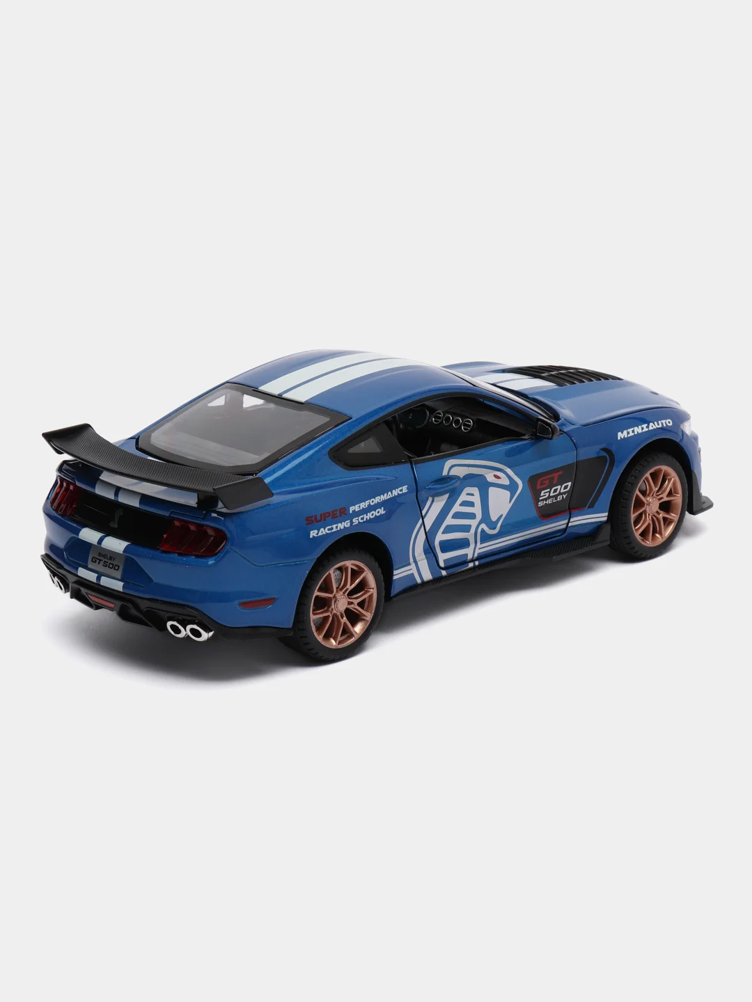 Синий металлическая машинка Ford Mustang Shelby GT500 2406B, 1:24