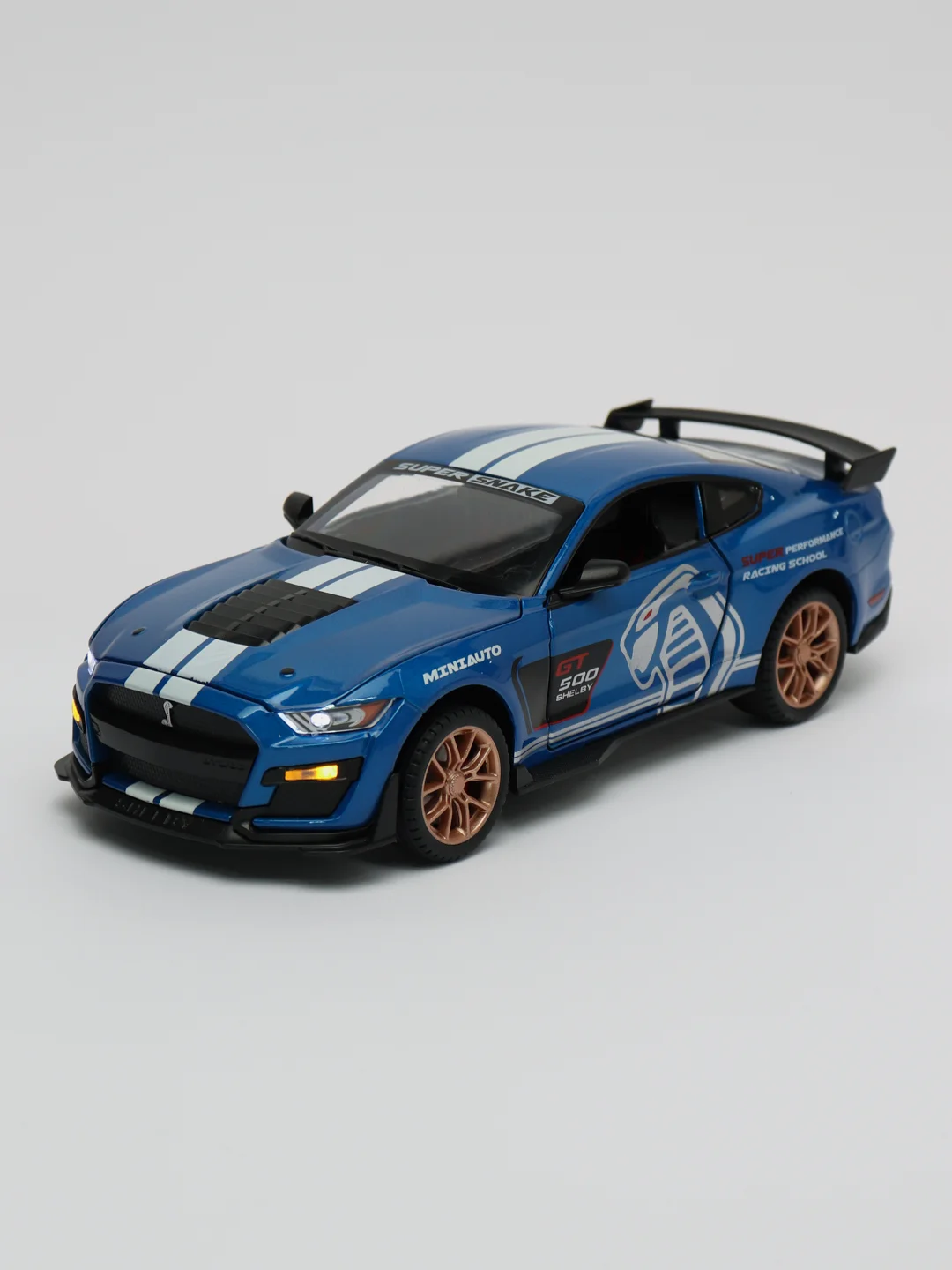Синий металлическая машинка Ford Mustang Shelby GT500 2406B, 1:24