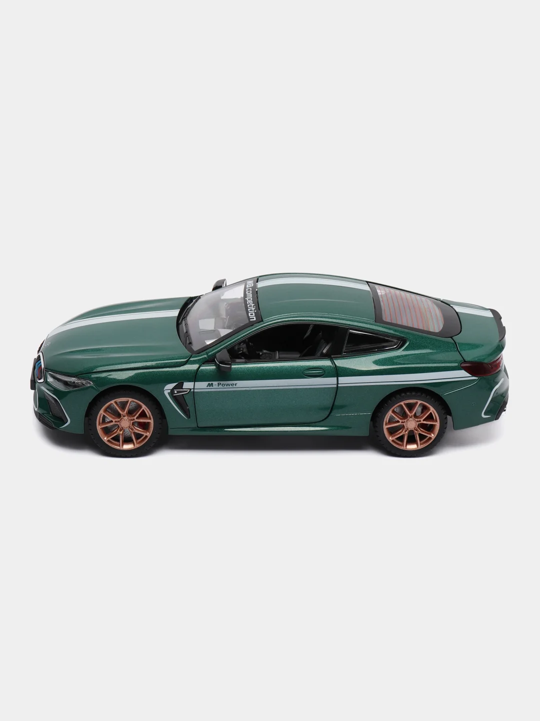 Зеленый игрушечный автомобиль BMW M8 M-Power 1:24 MiniAuto