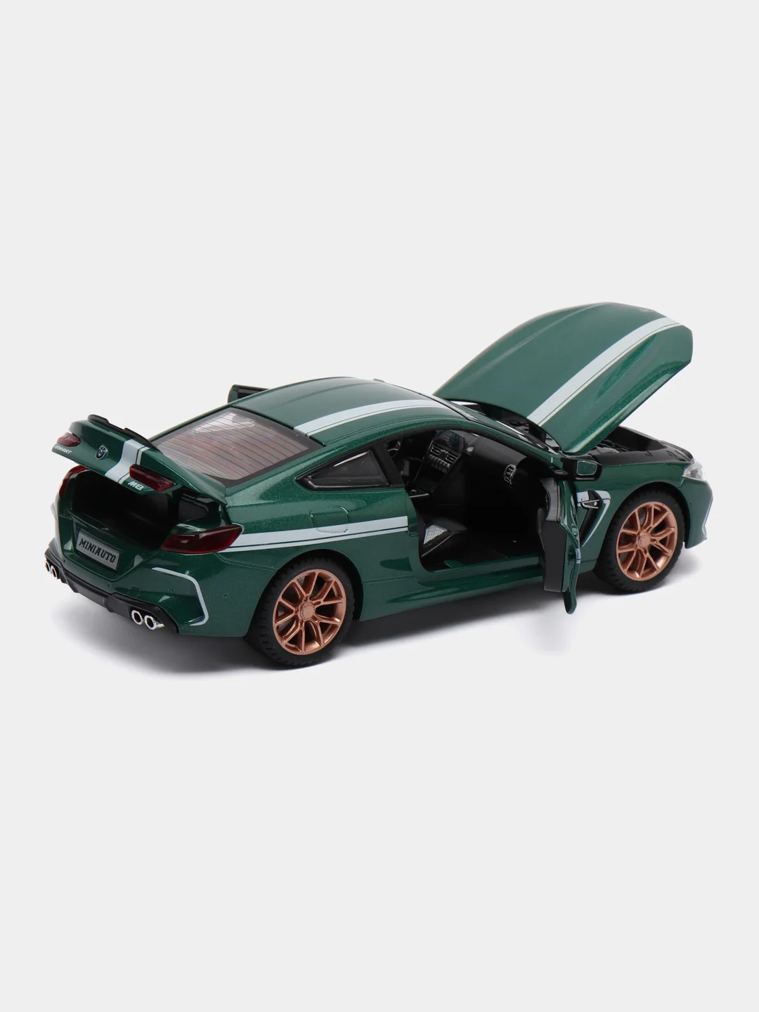 Зеленый игрушечный автомобиль BMW M8 M-Power 1:24 MiniAuto