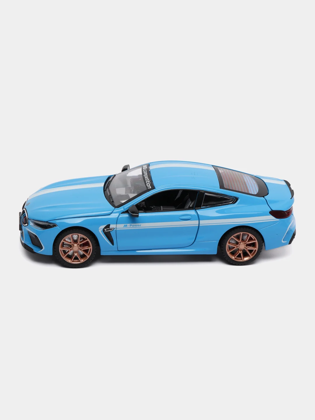 Голубой игрушечный автомобиль BMW M8 M-Power 1:24 MiniAuto