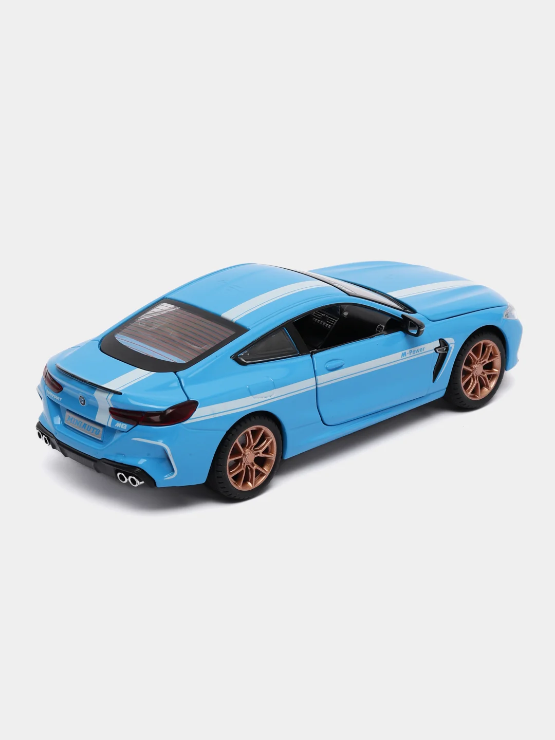 Голубой игрушечный автомобиль BMW M8 M-Power 1:24 MiniAuto