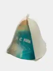 Золотистый хаки шапка банная с надписью