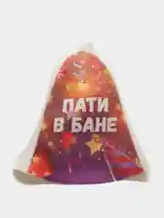 Зеленый шапка банная с надписью