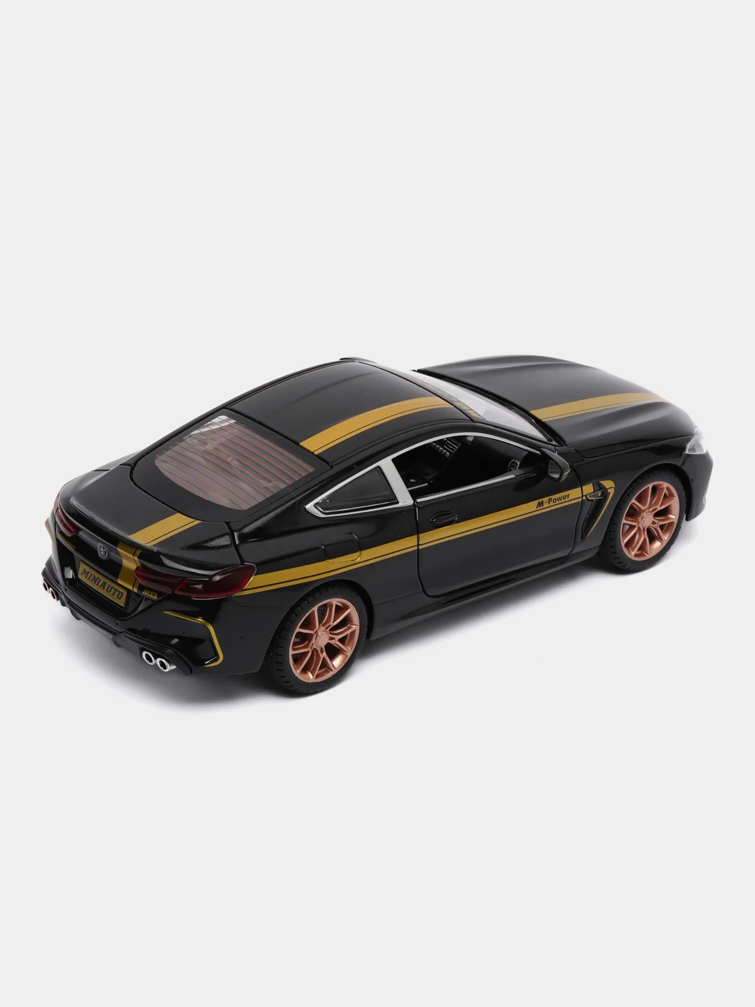 Черный игрушечный автомобиль BMW M8 M-Power 1:24 MiniAuto