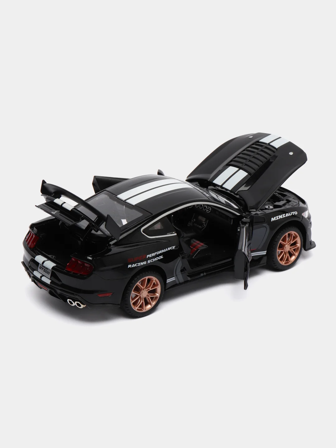 Черный металлическая машинка Ford Mustang Shelby GT500 2406B, 1:24