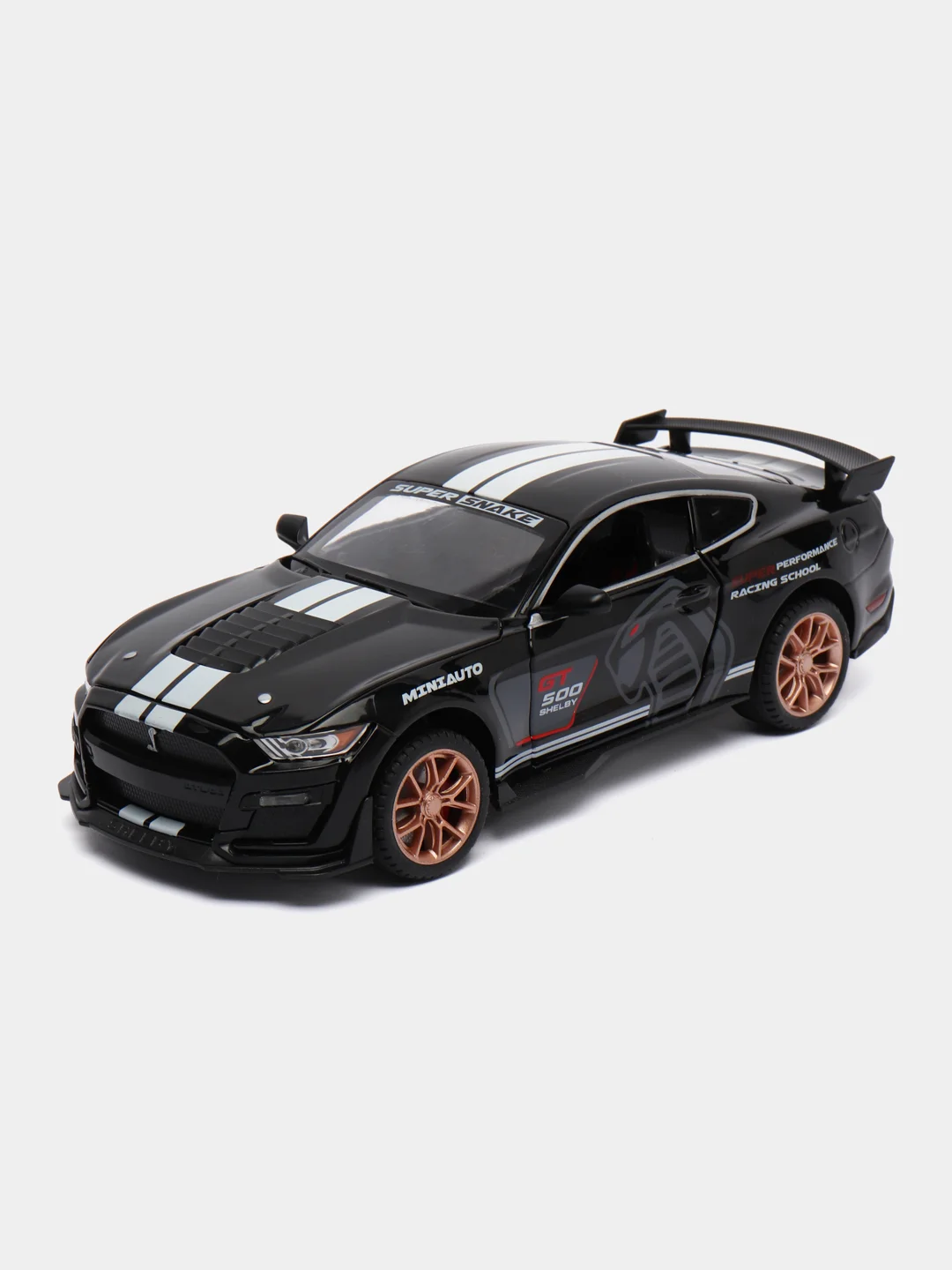 Черный металлическая машинка Ford Mustang Shelby GT500 2406B, 1:24