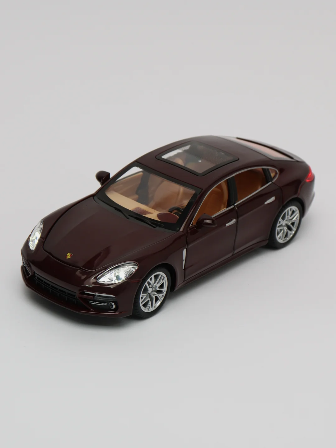 Бордовый металлическая машинка 1:24 Porsche 1900-13
