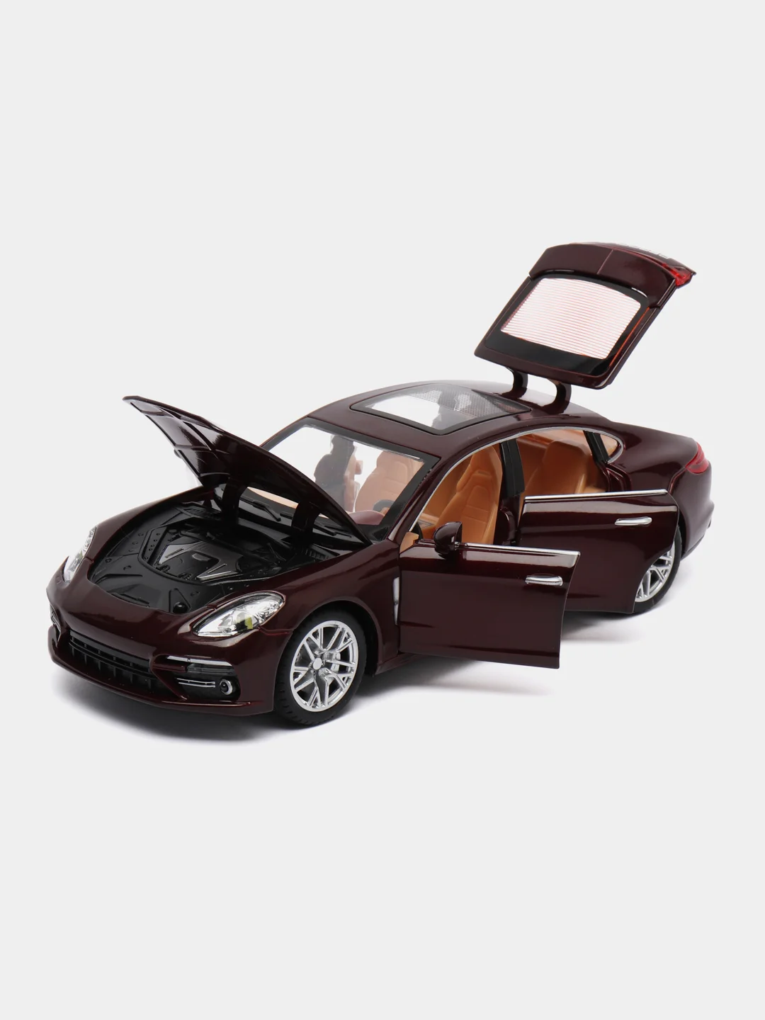 Бордовый металлическая машинка 1:24 Porsche 1900-13