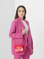 Красный сумка женская, маленькая, через плечо, клатч