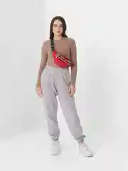 Красный сумка поясная через плечо глянцевая