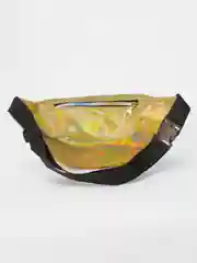 Золотой сумка поясная через плечо глянцевая