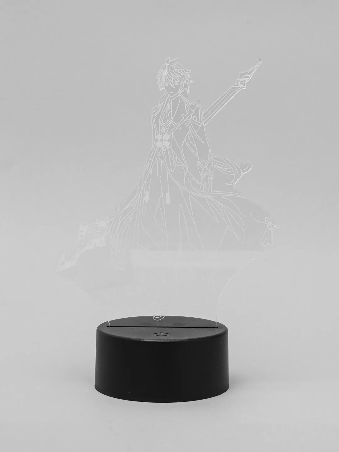 Аметистовый светильник ночник 3D "Genshin Impact", светодиодная настольная лампа с USB