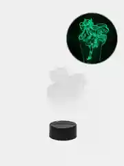 Зеленый светильник ночник 3D "Genshin Impact", светодиодная настольная лампа с USB