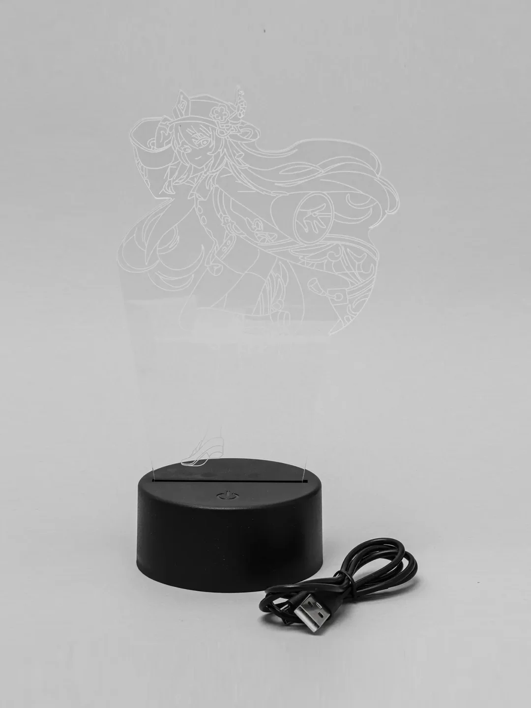 Зеленый светильник ночник 3D "Genshin Impact", светодиодная настольная лампа с USB