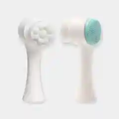 Голубой двухсторонняя щетка для умывания, очищение лица