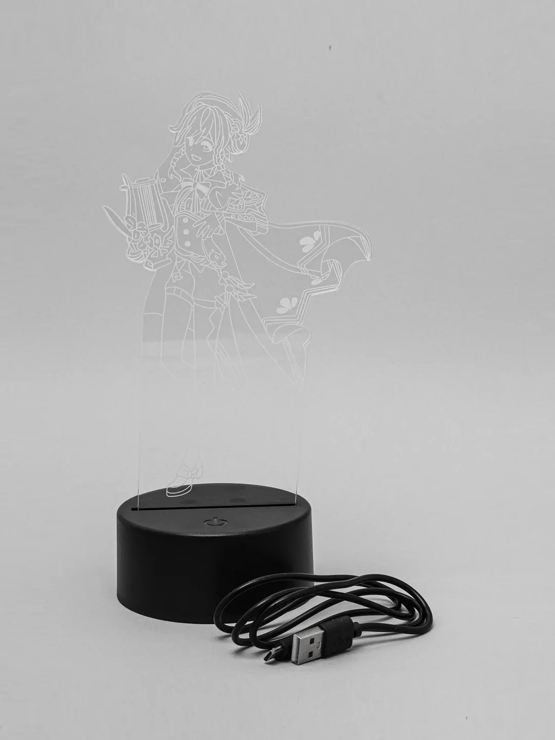 Индиго светильник ночник 3D "Genshin Impact", светодиодная настольная лампа с USB