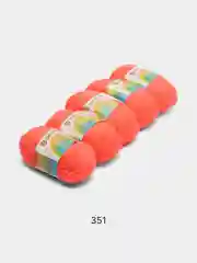 Коралловый меланж пряжа Пехорка "Детская новинка", 5 штук, 100% Акрил, 50 г, 200 м