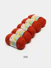 Кораллово-розовый пряжа Пехорка "Детская новинка", 5 штук, 100% Акрил, 50 г, 200 м