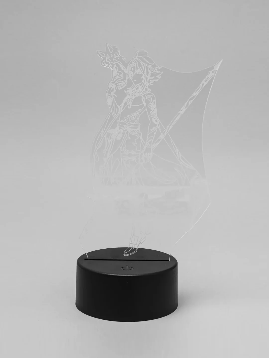 Пурпурный светильник ночник 3D "Genshin Impact", светодиодная настольная лампа с USB