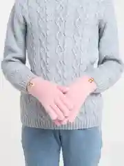 Розовый перчатки детские