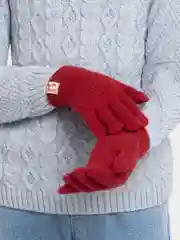 Бордовый перчатки детские